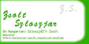 zsolt szloszjar business card